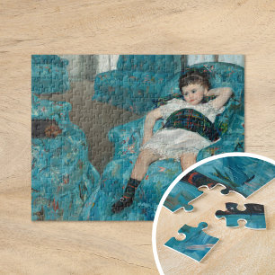 Little Girl in a Blue Armchair Mary Cassatt Jigsaw Puzzle