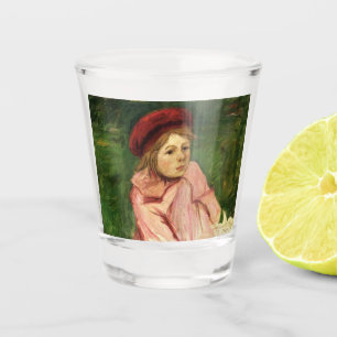Little Girl in a Red Beret Shot Glass