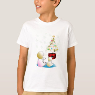 Little Girl in Nightgown Christmas Eve T-Shirt