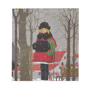 Little Girl in Red Coat Notepad