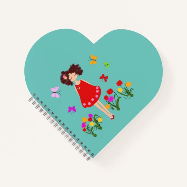 Little girl in the garden notebook (Front)