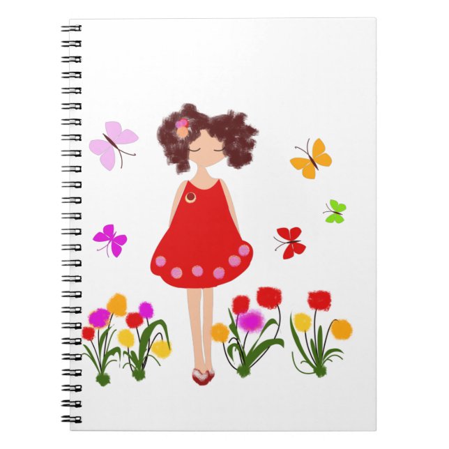 Little girl in the garden notebook (Front)