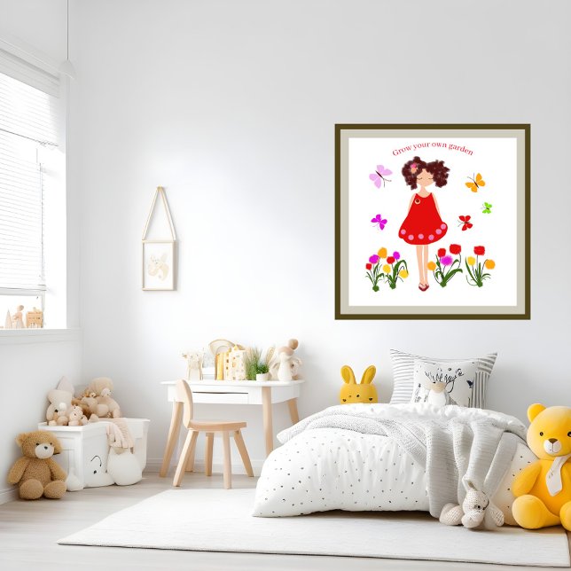 Little girl in the garden poster (Creator Uploaded)