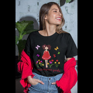 Little girl in the garden T-Shirt