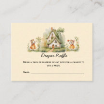 Little Girl Mice Baby Shower Diaper Raffle