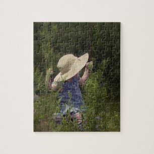 Little Girl on a Swing Jigsaw Puzzle