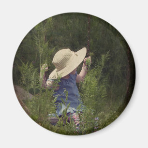 Little Girl on a Swing Magnet