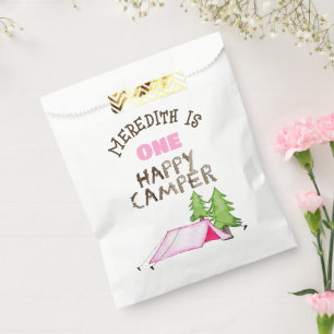 Little Girl One Happy Camper First Birthday Party Favour Bag
