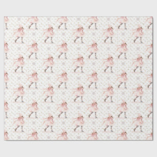 Little Girl Pink Christmas  Wrapping Paper