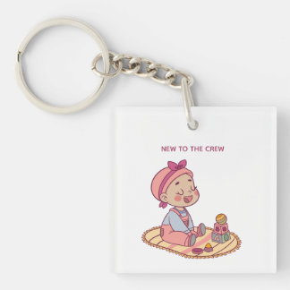 Little Girl Playing Key Ring