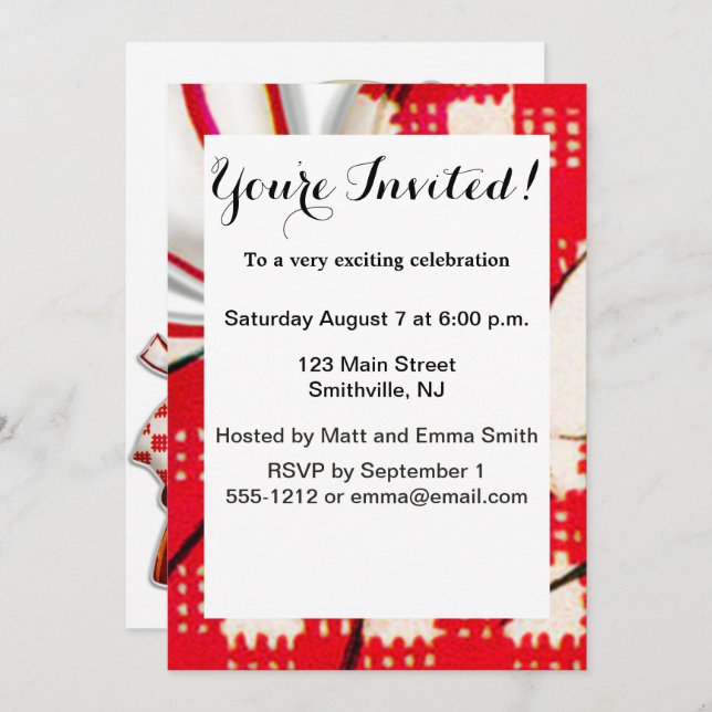 Little girl retro vintage doll child invitation (Front/Back)