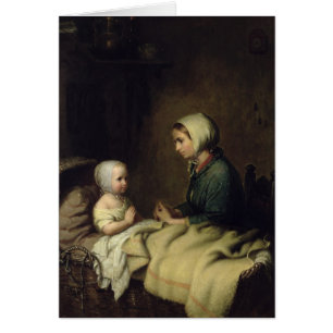 Little Girl Saying Her Prayers in Bed