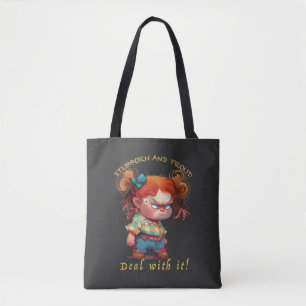 Little Girl Stubborn Deal With It Cute Adorable Tote Bag