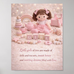 Little Girl Toy Poster – Sweet as Two Years Old