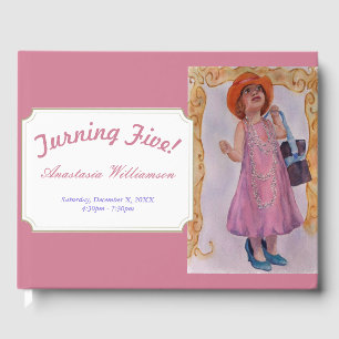 LITTLE GIRL TURNING 5 ALL DRESSED UP GUEST BOOK