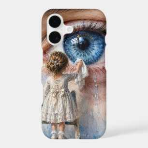 Little Girl Wiping a Tear Away