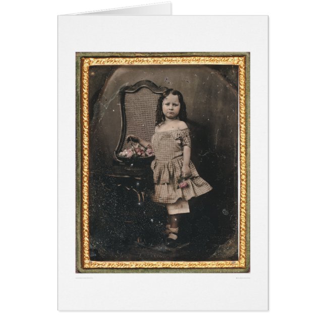 Little girl with a basket of flowers (40319) (Front)
