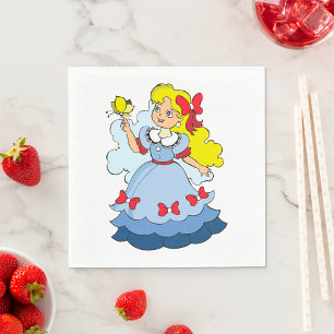 Little Girl With A Butterfly Napkin