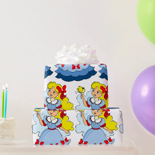 Little Girl With A Butterfly Wrapping Paper