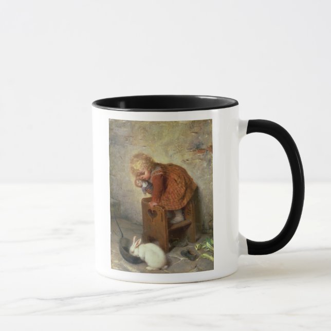 Little Girl with a Rabbit Mug (Right)