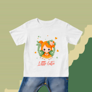 Little girl with flowers baby T-Shirt