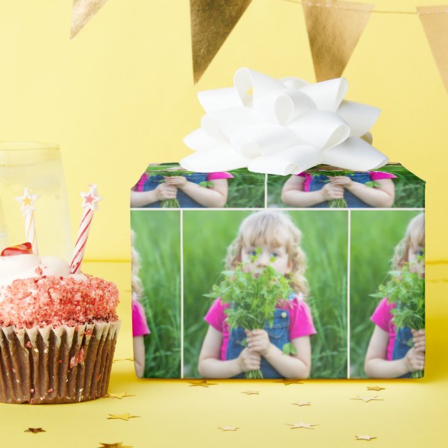 Little Girl With Green Weeds Wrapping Paper (Birthday Party)