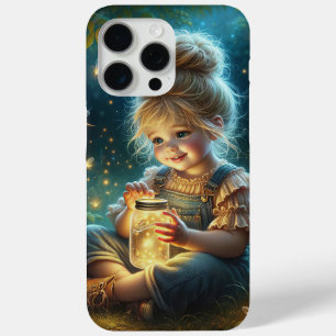 Little Girl With Jar of Fireflies iPhone 15 Pro Max Case