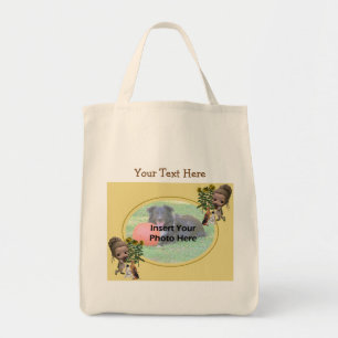 Little Girl With Puppies Photo Tote Bag