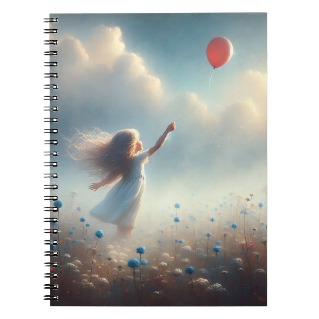 Little Girl With Red Balloon Notebook (Front)