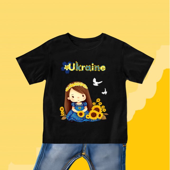 Little girl with sunflowers toddler T-Shirt (Creator Uploaded)