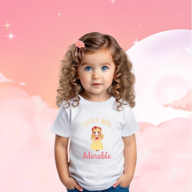 Little girl with yellow dress baby T-Shirt (Creator Uploaded)