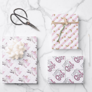 Little Girl Wrapping Paper Sheets