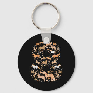 Little Girls 8 Years Old 8th Birthday Horse Graphi Key Ring