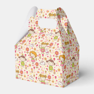 Little Girls and Springtime Flowers Favour Box