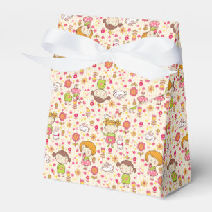Little Girls and Springtime Flowers Tent Favour Bo Box
