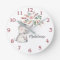 Little Girl's Boho Pink Grey Baby Elephant