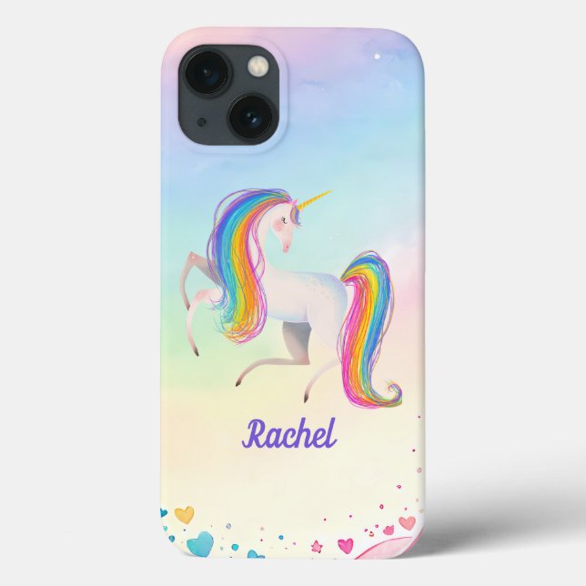 Little Girls Colourful Fantasy Unicorn Case-Mate iPhone Case (Back)