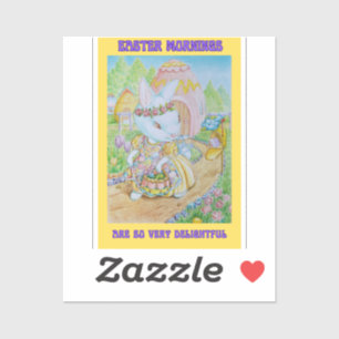 Little Girls Easter Sticker 