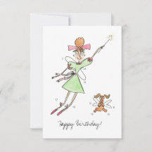 Little girl's fairy birthday card