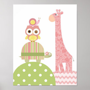 Little girls nursery art poster