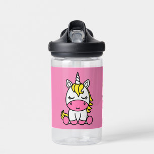 Little Girls Unicorn Back To School Water Bottle