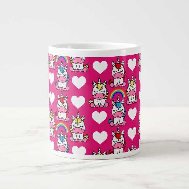 Little Girls Unicorn Pony Large Coffee Mug (Front)