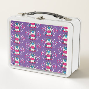 Little Girls Unicorn Pony Metal Lunch Box