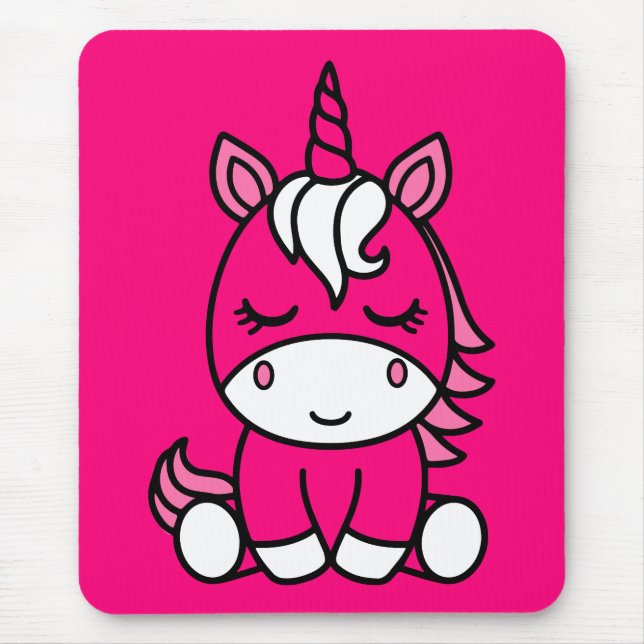Little Girls Unicorn Pony Mouse Pad (Front)