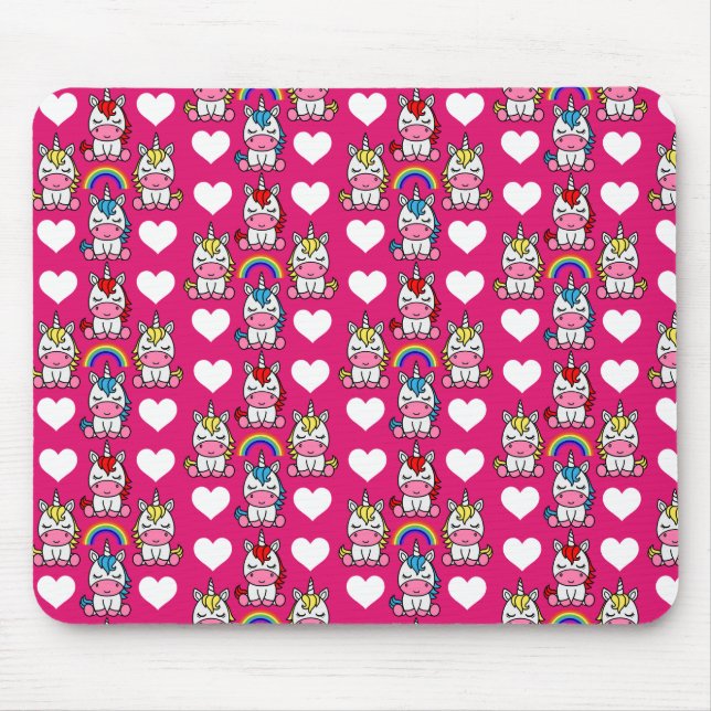 Little Girls Unicorn Pony Mouse Pad (Front)