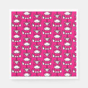 Little Girls Unicorn Pony Napkin