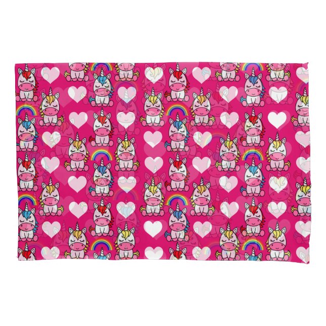 Little Girls Unicorn Pony Pillowcase (Front)