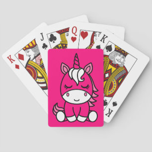 Little Girls Unicorn Pony Playing Cards