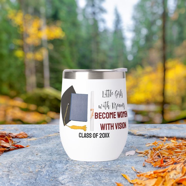 Little Girls With Dreams Thermal Wine Tumbler (Creator Uploaded)