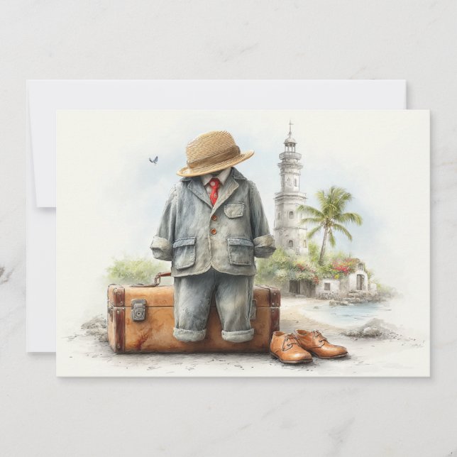 Little Globetrotter – 1st Birthday Adventure Invitation (Front)